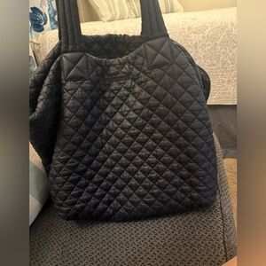 Large MZ Wallace Quilted Black Shoulder Bag *Gently Used* incl. 1 cosmetic bag